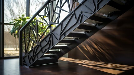 Fototapeta premium geometric steel metal