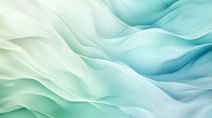 Obraz premium Smooth flowing background with soft pastel colors in light blue, green, and teal gradients 