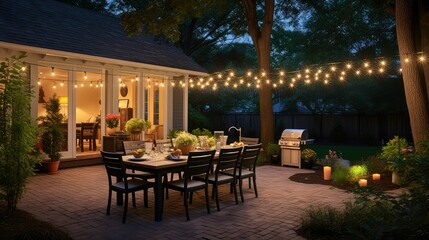 Fototapeta premium patio lighting house