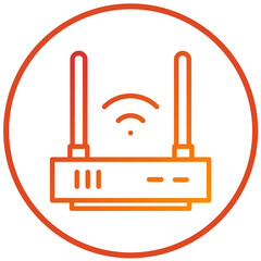 Vector Design Modem Icon Style