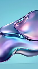 Fluid Flow Abstract Art Liquid Drop Design Artistic Shape Swirls Illustration Aqua Hue Shine Texture Wallpaper