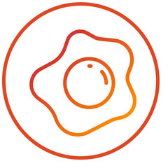 Vector Design Fried Egg Icon Style