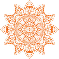 Beautiful flower art and mandala vector design