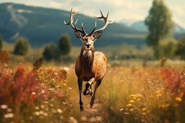 Obraz premium deer in the field