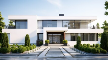 Fototapeta premium house houses white background