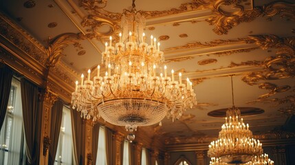 Obraz premium ballroom gold styles