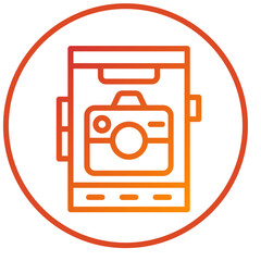Vector Design Mobile Camera Icon Style