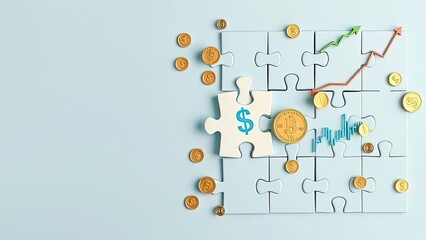 Financial Puzzle Crypto Stock Market Growth Investment Strategy