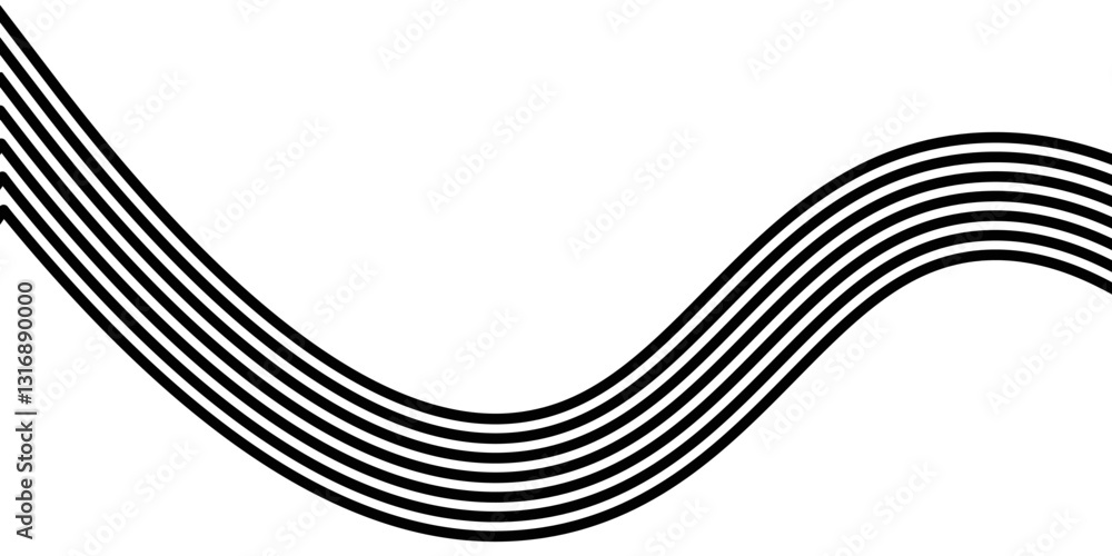 Aufkleber abstract black and white retro pattern of black lines on a white background. striped vector backgrou
