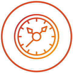 Vector Design Wall Clock Icon Style