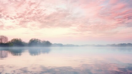 Fototapeta premium landscape bright pink water color