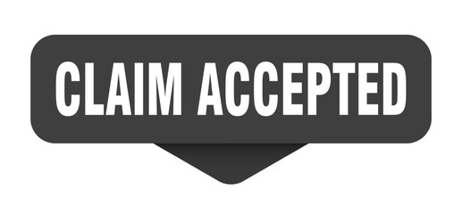 claim accepted sticker. claim accepted sign on transparent background