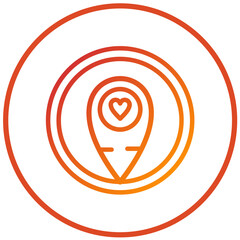 GPS Love Vector Design Icon Style