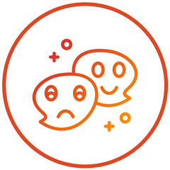 Chat Emoticons Vector Design Icon Style