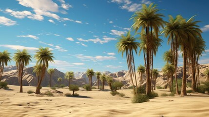 Obraz premium dunes palm tree desert