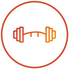 Crossfit Barbell Vector Design Icon Style