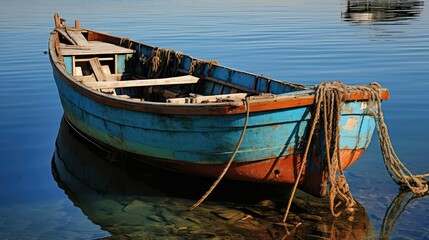 Obraz premium nets boat in water