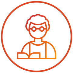 Vector Design Professor Icon Style