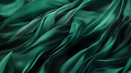 Obraz premium Deep teal flowing fabric texture