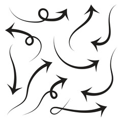 Vector Set Of Hand Drawn Arrow Collection