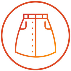 Vector Design Skirt Icon Style