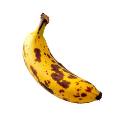 Spotty Banana Isolated on Transparent Background