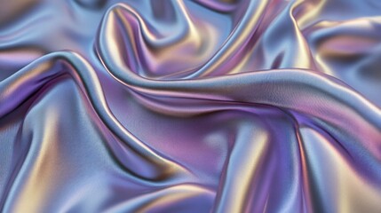Fototapeta premium Flowing iridescent silk fabric