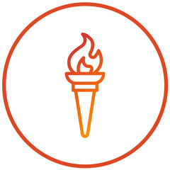 Vector Design Torch Icon Style