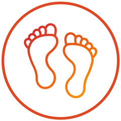 Vector Design Footprint Icon Style