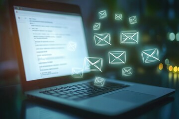 Digital mailbox with laptop