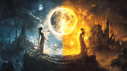Dualistic Goddesses of Night and Day