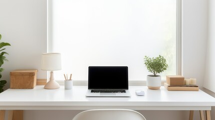 laptop desk close up