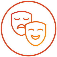 Vector Design Drama Icon Style
