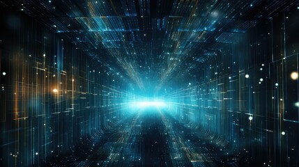 Obraz premium network data tunnel