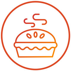 Vector Design Apple Pie Icon Style