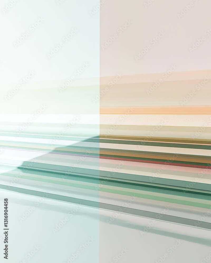 Poster abstract layers of soft colors with subtle gradient transition