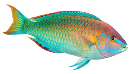 Parrotfish isolated on white background
