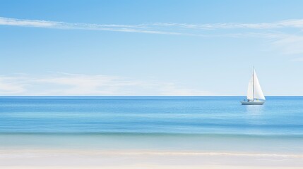 Obraz premium calm blue ocean beach