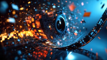 Digital cinematic camera with vibrant energy