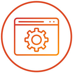 Vector Design Browser Setting Icon Style