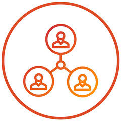 Vector Design User Connection Icon Style