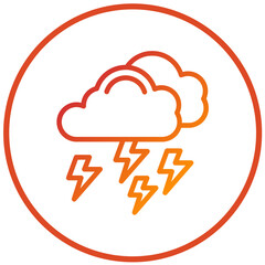 Vector Design Thunder Icon Style