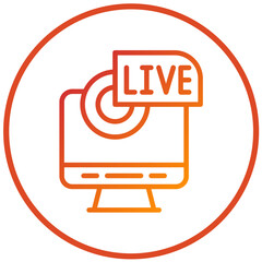 Vector Design Live Stream Icon Style