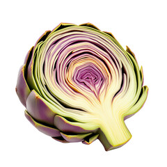 Obraz premium Close-up of a vibrant artichoke heart slice.