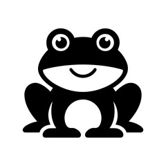 Frog outline, isolated on white background