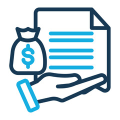 Investment Insurance Icon - Line Color - Business Value Themes