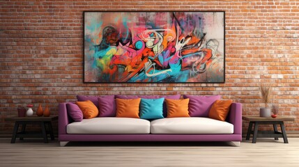 colors brick wall panoramic