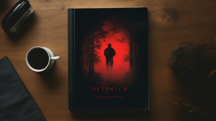 dark mock up book cover
