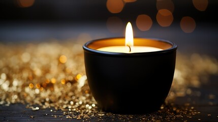 warm black gold glitter