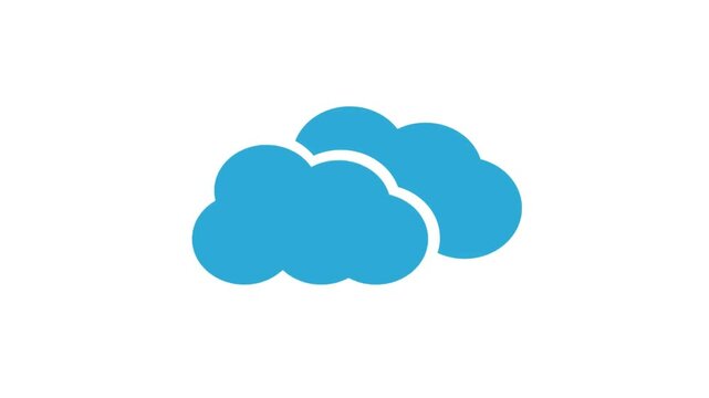 cloud logo icon animation flat